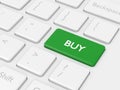 3d renderof computer keyboard with buy button