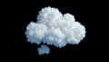 3d render of a cloud in shape of the speech bubble cut out Royalty Free Stock Photo