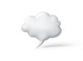 3d render of a cloud in shape of the speech bubble Royalty Free Stock Photo