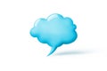 3d render of a cloud in shape of the speech bubble Royalty Free Stock Photo