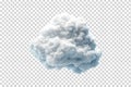 3d render of a cloud in shape of the speech Isolated on White and Transparent Background PNG Image