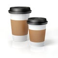 3d render - coffee cups