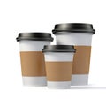 3d render - coffee cups