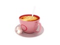 3d render coffee cup