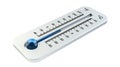 3D render cold white thermometer indicating low temperature Royalty Free Stock Photo