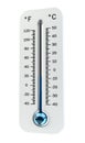3D render cold white thermometer indicating low temperature Royalty Free Stock Photo