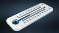 3D render cold white thermometer indicating low temperature Royalty Free Stock Photo