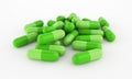 3d render pill capsules (clipping path)