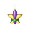 3D Render of Colorful Fleur De Lis Royalty Free Stock Photo