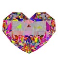 3d render colorful heart