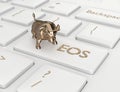 3d render of computer keyboard with EOS button Royalty Free Stock Photo