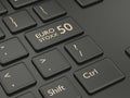 3d render of computer keyboard with EURO STOXX 50 index button