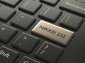 3d render of computer keyboard with NIKKEI 225 index button Royalty Free Stock Photo
