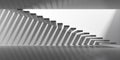 3d render of concrete room with shadow on the stair Royalty Free Stock Photo