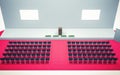 3d Illustration of Conference hall with chairs Royalty Free Stock Photo