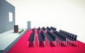 3d Illustration of Conference hall with chairs Royalty Free Stock Photo