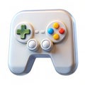 3D render console game icon isolated on white background Royalty Free Stock Photo