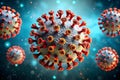 3D render of coronavirus Covid-19 virus Royalty Free Stock Photo