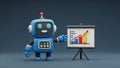 Robot Analytics AI, Business Growth, Chart, Data, Presentation Royalty Free Stock Photo