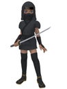 Cute toon ninja girl