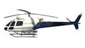 Helicopter 2- Lateral view white background 3D Rendering Ilustracion 3D Royalty Free Stock Photo