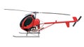 Ultra Light Helicopter 1- Lateral view white background 3D Rendering Ilustracion 3D Royalty Free Stock Photo