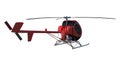 Ultra Light Helicopter 1- Perspective B view white background 3D Rendering Ilustracion 3D Royalty Free Stock Photo