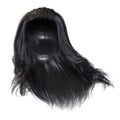 Black Male fantasy long straight hair, 3d render, 3d illustration