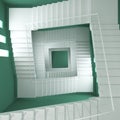 3d render, 3d illustration, stairway Royalty Free Stock Photo
