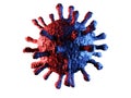 3d render of Dangerous coronavirus Sars Mers COVID-19 infection medical illustration. Respiratory virus pandemic 2020.