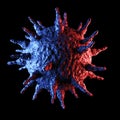 3d render of Dangerous coronavirus Sars Mers COVID-19 infection medical illustration. Respiratory virus pandemic 2020.