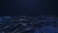 3d render Dark blue abstract waves on dark background Royalty Free Stock Photo