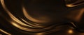 3d render of dark and gold silk. iridescent holographic foil. abstract art fashion background Royalty Free Stock Photo