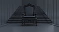 Dark Gothic throne, Royal throne Royalty Free Stock Photo