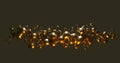3d render dark modern abstract background gold flowing liquid drops for design Royalty Free Stock Photo
