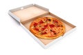 3d render of delicious pizza and box