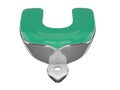 3d render dental metal impression tray with material