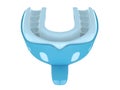 3d render dental plastic impression tray with material