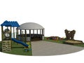 3d render of a design concept for a children's playground Royalty Free Stock Photo