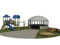 3d render of a design concept for a children's playground Royalty Free Stock Photo