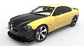 3D render - detailed Dodge Charger perspective view