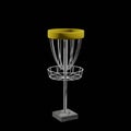 3d render Disc golf 3d illustration with black background Royalty Free Stock Photo