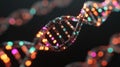 3D Render of a Double Helix DNA With Glowing Microchips and Binary Codes Representing Digital Life and Genetic Royalty Free Stock Photo