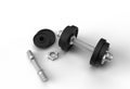 3d Render Dumbbells Set, Realistic Detailed Close Up View Isolated Sport Element of Fitness Dumbbell Design