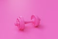 3d Render Dumbbells Set, Realistic Detailed Close Up View Isolated Sport Element of Fitness Dumbbell Design