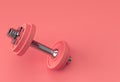 3d Render Dumbbells Set, Realistic Detailed Close Up View Isolated Sport Element of Fitness Dumbbell Design