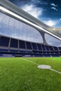 3d render emptry hi-tech stadium evening without people Royalty Free Stock Photo