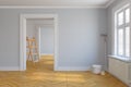 3d render - empty scandinavian room - renovate