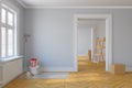 3d render - empty scandinavian room - renovate