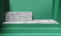 3d render of empty stand step design for product display Royalty Free Stock Photo